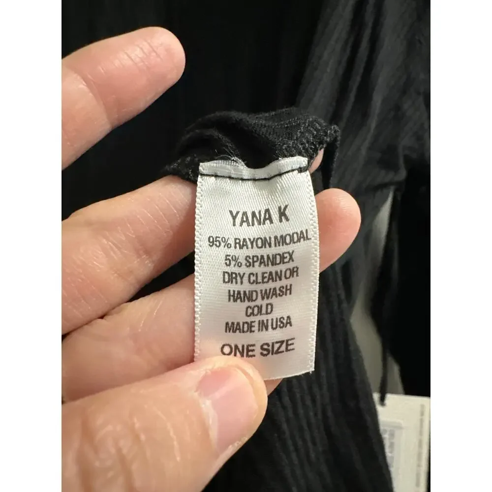 🔴Yana K Black long sleeve tunic‎ top one size